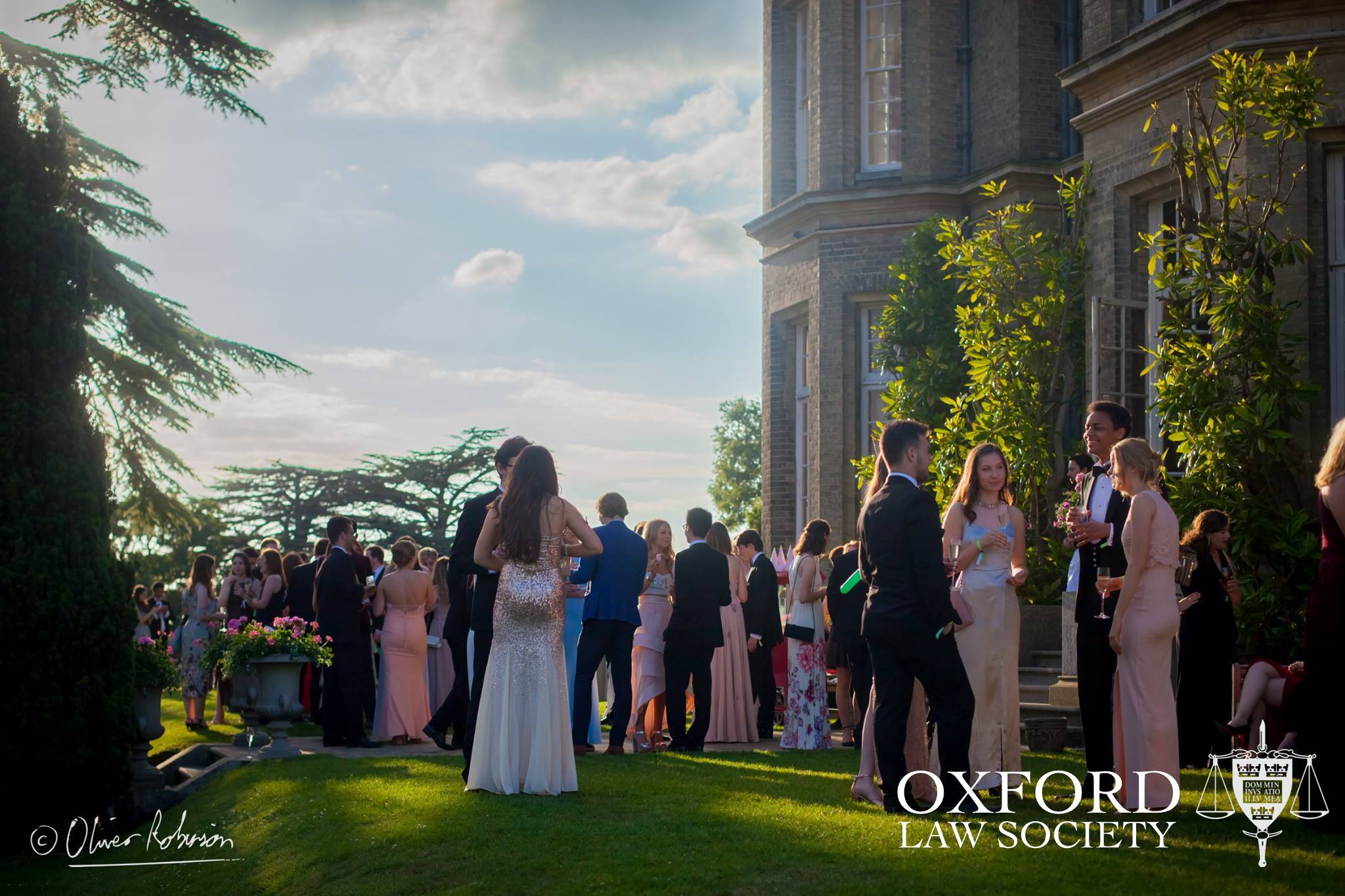 Oxford Law Society members at a summer garden reception